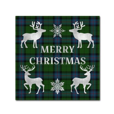 Jean Plout ' Merry Christmas Plaid 5' Canvas Art,24x24